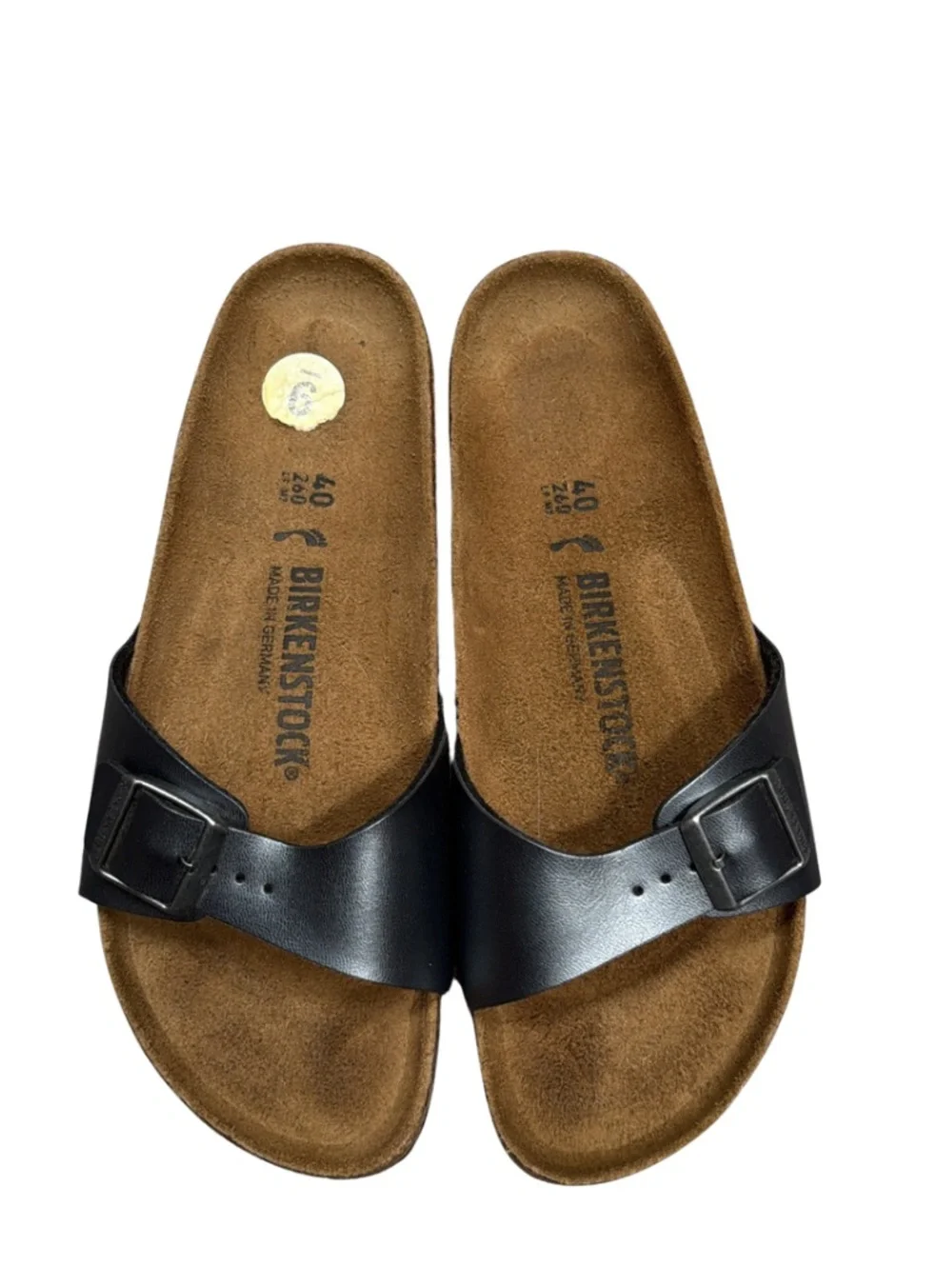 Birkenstock Madrid Black One-Strap Slide Sandals – Size 40 / US Women’s 9